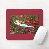 gouden haren rood muismat (Met muis)