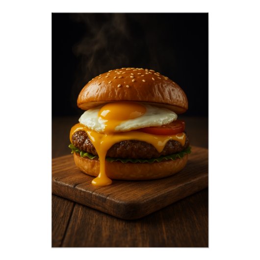 Gouden Harmonie – De Perfecte Gourmet Cheeseburger Perfect Poster (Voorkant)