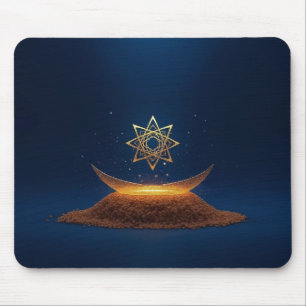 Gouden Harmonie – Shree Yantra's Goddelijke Resona Muismat