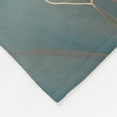 Gouden Harmonie - Turkoois en Goud Abstract Fleece Deken (Hoek)