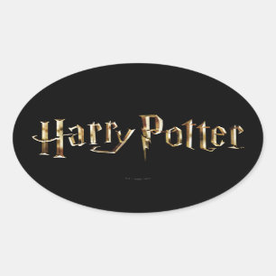 Gouden Harry Potter-logo Ovale Sticker
