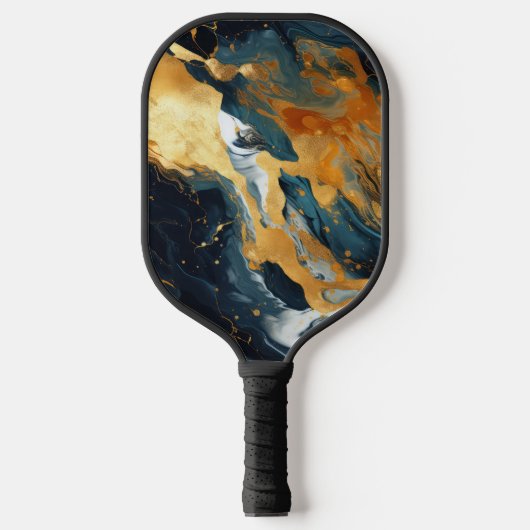Gouden Hars Kunst Pickleball Paddle (Voorkant)