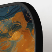 Gouden Hars Kunst Pickleball Paddle (Links Detail)