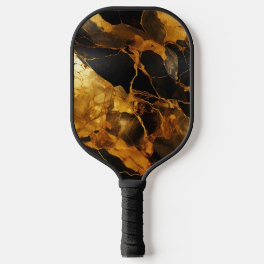 Gouden Hars Kunst Pickleball Paddle (Voorkant)