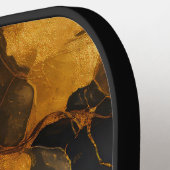 Gouden Hars Kunst Pickleball Paddle (Links Detail)