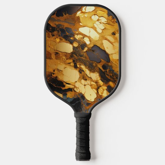 Gouden Hars Kunst Pickleball Paddle (Voorkant)