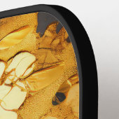 Gouden Hars Kunst Pickleball Paddle (Links Detail)