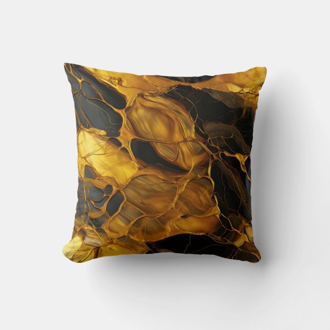 Gouden hars kunst werpkussen kussen (Voorkant)