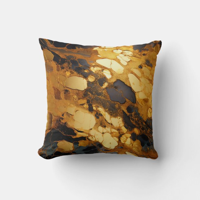 Gouden hars kunst werpkussen kussen (Voorkant)