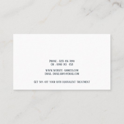 Gouden Hart 10e Afspraak Gepersonaliseerd Klantenkaartje (Achterkant)