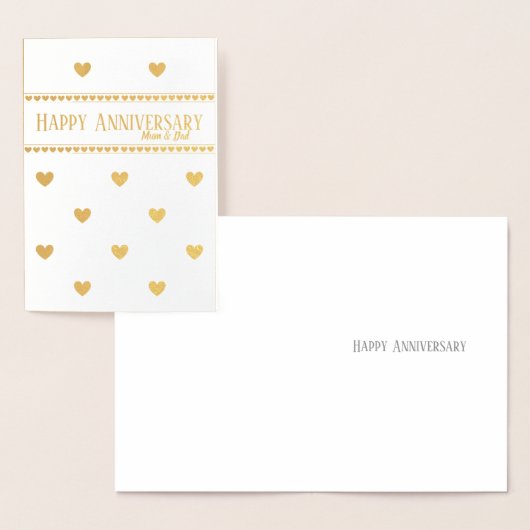 Gouden hart 50e trouwdag mam en pap folie kaarten (Display)