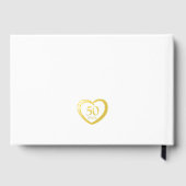 Gouden hart 50ste huwelijksverjaardag foto's wit gastenboek (Achterkant)
