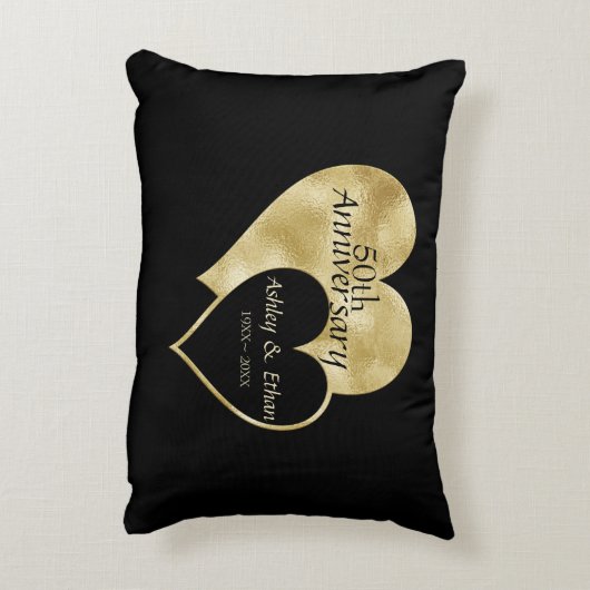 Gouden Hart Accent Kussen (Achterkant (Verticaal))