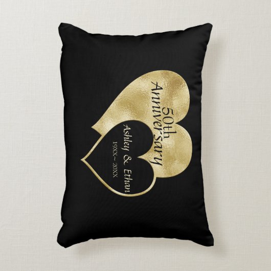 Gouden Hart Accent Kussen (Voorkant(Verticaal))