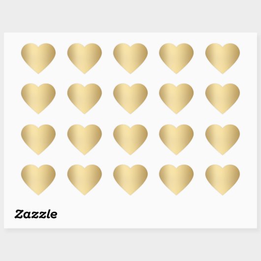 Gouden hart afdichtingen en Stickers (Vel)