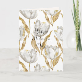 Gouden Hart Ballon Moeder (Moederdag) Tulpen Kaart