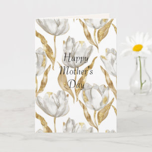 Gouden Hart Ballon Moeder (Moederdag) Tulpen Kaart