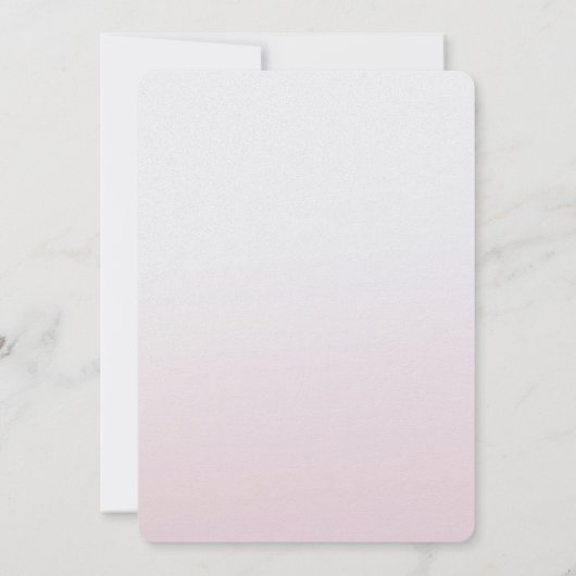 Gouden Hart Blush Roze Ombre Verjaardag Kaart (Achterkant)