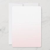 Gouden Hart Blush Roze Ombre Vrijgezellenfeest Kaart (Achterkant)