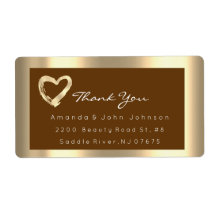 Gouden Hart Bruine Lijst Bruiloft Bruids RSVP