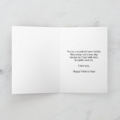 Gouden Hart Eerste Vaderdag Kaart (Binnen)