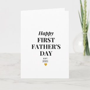Gouden Hart Eerste Vaderdag Kaart