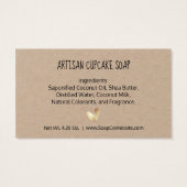 Gouden Hart Elegant Gemaakt Met Liefde Kraft Cadea Visitekaartje (Achterkant)