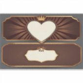 Gouden Hart en Lauwer Icons Sticker (Voorkant)