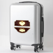 Gouden Hart en Lauwer Icons Sticker (Koffer)