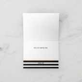 Gouden Hart en Strepen Dank U Kaart (Binnen)