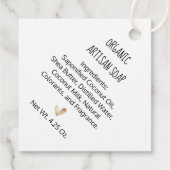 Gouden Hart en Typografie Gemaakt Met Liefde Gift Bedankjes Labels (Achterkant)