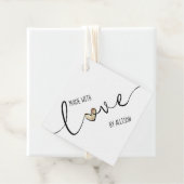 Gouden Hart en Typografie Gemaakt Met Liefde Gift Bedankjes Labels (In situ)