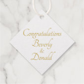 Gouden Hart Folie Favor Tag (Achterkant)