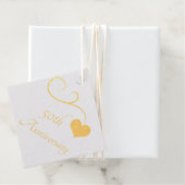 Gouden Hart Folie Favor Tag (Met doos)