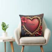 ❤️ Gouden Hart Frame Romantische Luxe Valentijns D Kussen (Stoel)