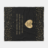 Gouden hart gepersonaliseerde Valentijnsdag liefde Fleece Deken (Voorkant (Horizontaal))
