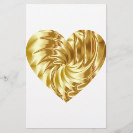 Gouden Hart (Gouden Vorm van Liefde) Briefpapier