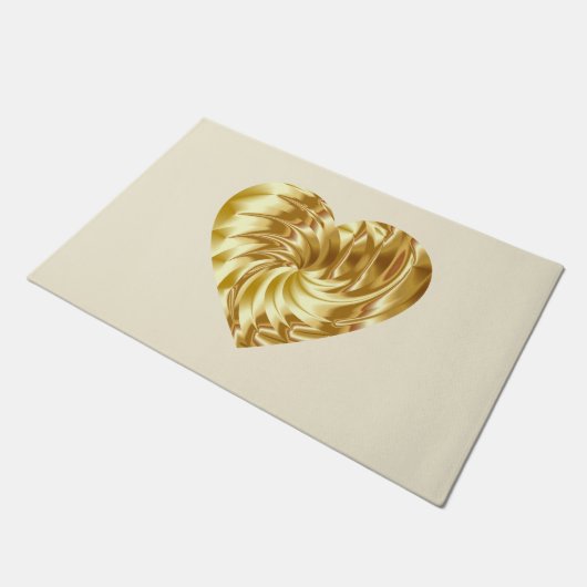 Gouden Hart (Gouden Vorm van Liefde) Deurmat (Schuin)