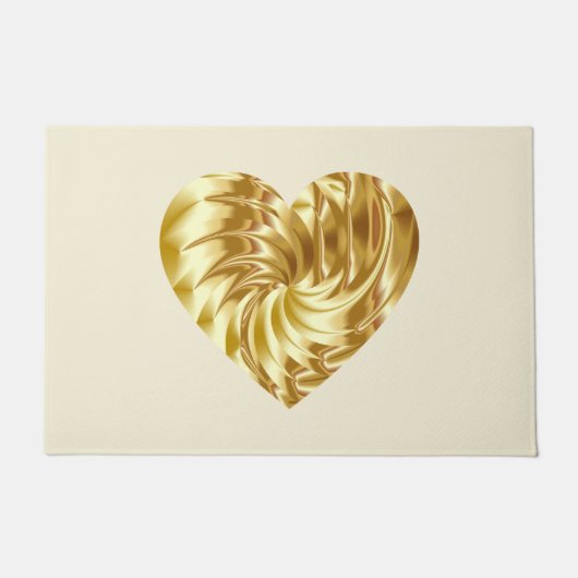 Gouden Hart (Gouden Vorm van Liefde) Deurmat (Voorkant)