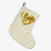 Gouden Hart (Gouden Vorm van Liefde) Grote Kerstsok (Voorkant (Hangend))