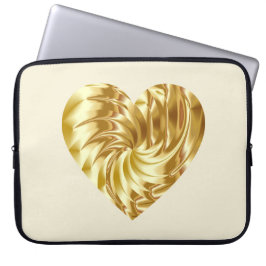Gouden Hart (Gouden Vorm van Liefde) Laptop Sleeve