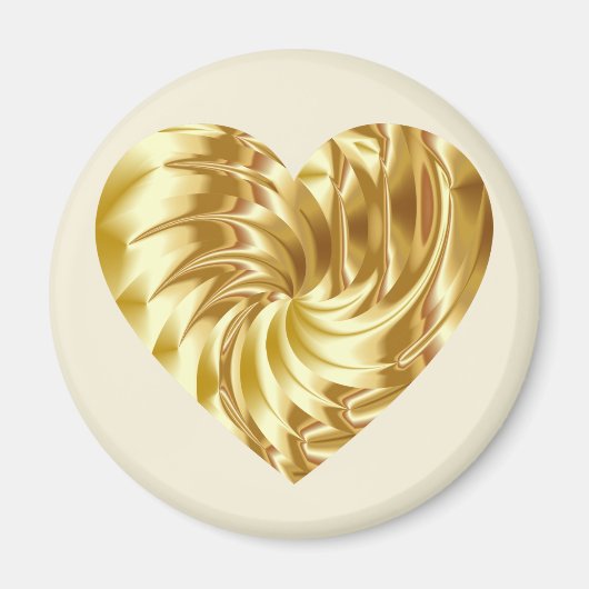Gouden Hart (Gouden Vorm van Liefde) Magneet (Voorkant)