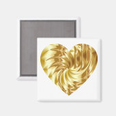 Gouden Hart (Gouden Vorm van Liefde) Magneet (Voorkant / Achterkant)