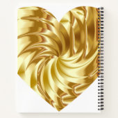 Gouden Hart (Gouden Vorm van Liefde) Notitieboek (Achterkant)