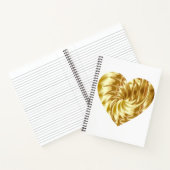 Gouden Hart (Gouden Vorm van Liefde) Notitieboek (Binnen)