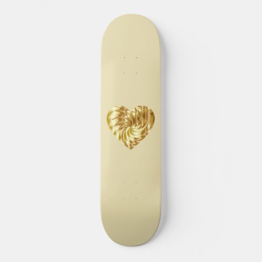 Gouden Hart (Gouden Vorm van Liefde) Persoonlijk Skateboard (Voorkant)