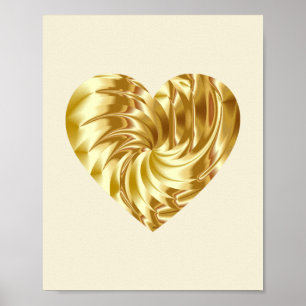 Gouden Hart (Gouden Vorm van Liefde) Poster