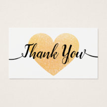 Gouden Hart Handgeschreven Kalligrafie Dank u