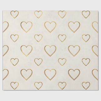 Gouden hart inpakpapier