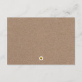 Gouden hart kartonnen huwelijksdetails invoegkaart informatiekaartje (Achterkant)